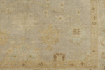 7x10 Gray and Ivory Turkish Oushak Rug