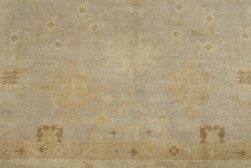 7x10 Gray and Ivory Turkish Oushak Rug