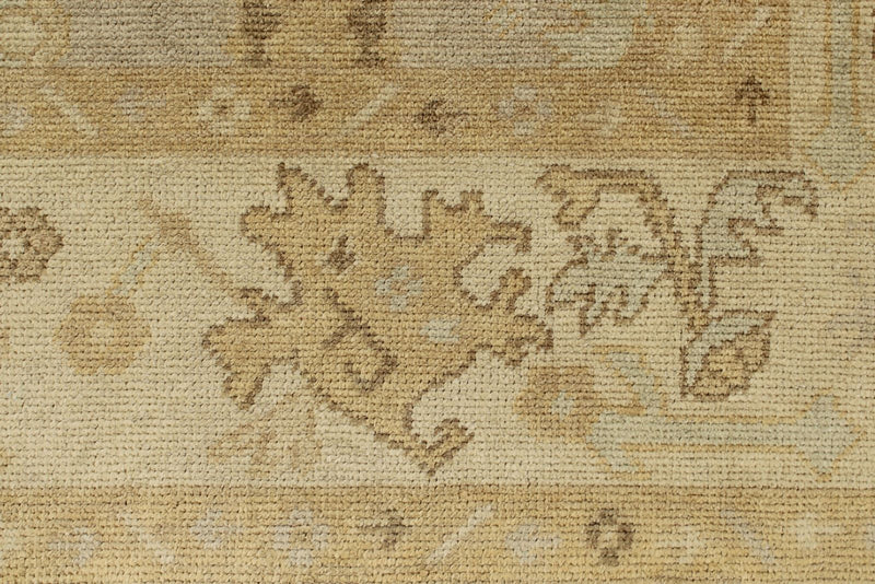 7x10 Gray and Ivory Turkish Oushak Rug