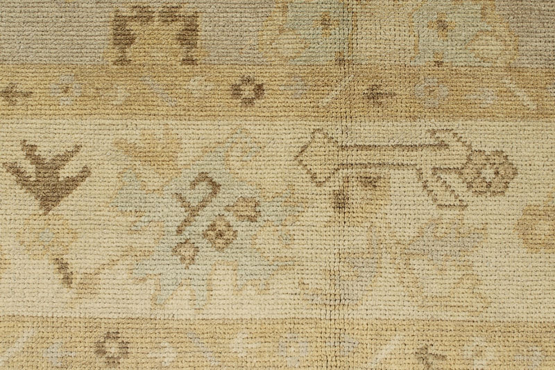 7x10 Gray and Ivory Turkish Oushak Rug