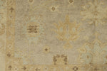 7x10 Gray and Ivory Turkish Oushak Rug