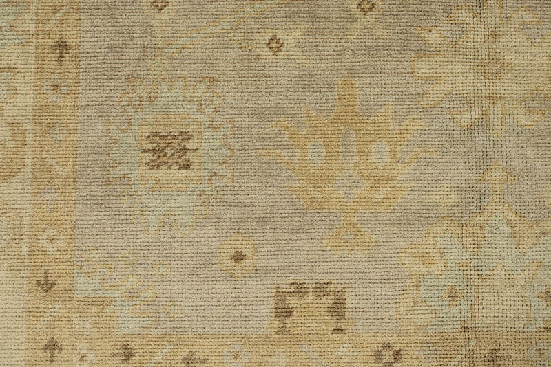 7x10 Gray and Ivory Turkish Oushak Rug