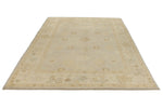 7x10 Gray and Ivory Turkish Oushak Rug
