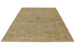 7x10 Gray and Ivory Turkish Oushak Rug