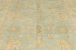 7x9 Green and Gold Turkish Oushak Rug