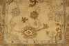 5x6 Ivory and Brown Turkish Oushak Rug