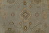 7x11 Gray and Green Turkish Oushak Rug