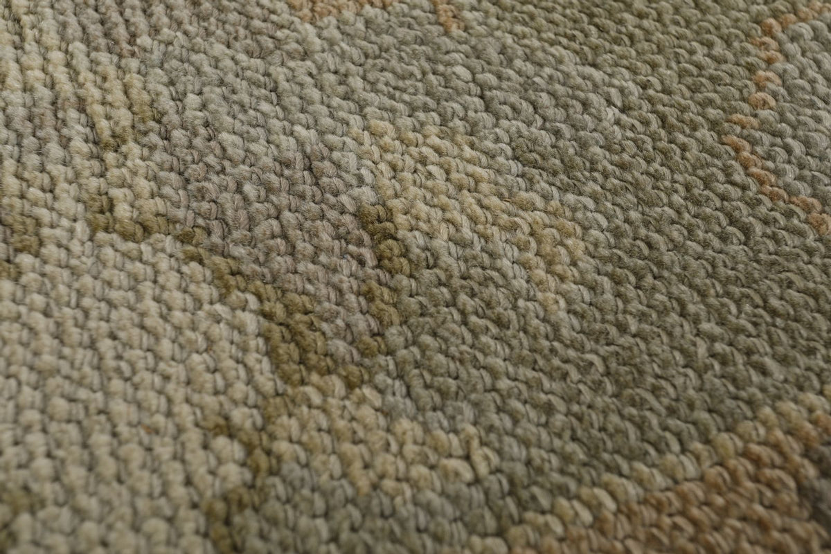 7x11 Gray and Green Turkish Oushak Rug