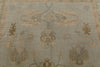 7x11 Gray and Green Turkish Oushak Rug