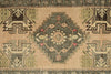 2x3 Beige and Brown Turkish Tribal Rug