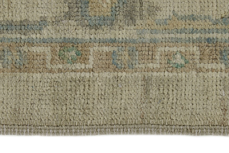 3x8 Beige and Ivory Turkish Oushak Rug Runner