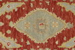 3x11 Red and Gold Turkish Oushak Rug Runner