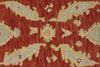 3x11 Red and Gold Turkish Oushak Rug Runner