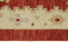 3x11 Red and Gold Turkish Oushak Rug Runner