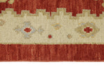 3x11 Red and Gold Turkish Oushak Rug Runner