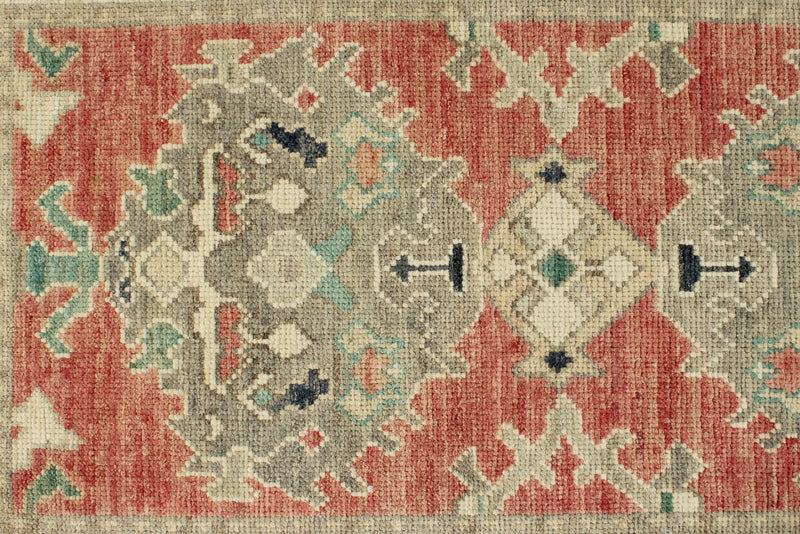 3x10 Pink and Ivory Turkish Oushak Runner