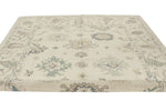 9x11 Ivory and Gray Turkish Oushak Rug