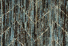 3x10 Blue and Brown Modern Contemporary Runner