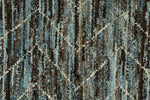 3x10 Blue and Brown Modern Contemporary Runner