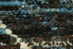 3x10 Blue and Brown Modern Contemporary Runner