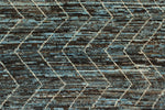 3x10 Blue and Brown Modern Contemporary Runner