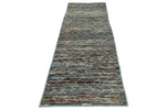 3x10 Blue and Brown Modern Contemporary Runner