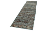 3x10 Blue and Brown Modern Contemporary Runner