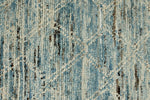 3x9 Blue and Ivory Modern Contemporary Runner