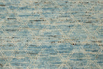 3x9 Blue and Ivory Modern Contemporary Runner