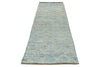 3x9 Blue and Ivory Modern Contemporary Runner