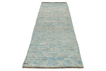 3x9 Blue and Ivory Modern Contemporary Runner