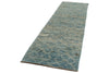 3x9 Blue and Ivory Modern Contemporary Runner