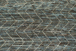 3x11 Blue and Brown Modern Contemporary Runner