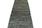 3x11 Blue and Brown Modern Contemporary Runner