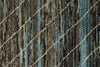 3x11 Blue and Brown Modern Contemporary Runner