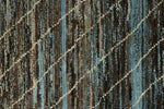 3x11 Blue and Brown Modern Contemporary Runner