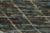 3x11 Blue and Brown Modern Contemporary Runner