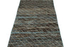 3x11 Blue and Brown Modern Contemporary Runner
