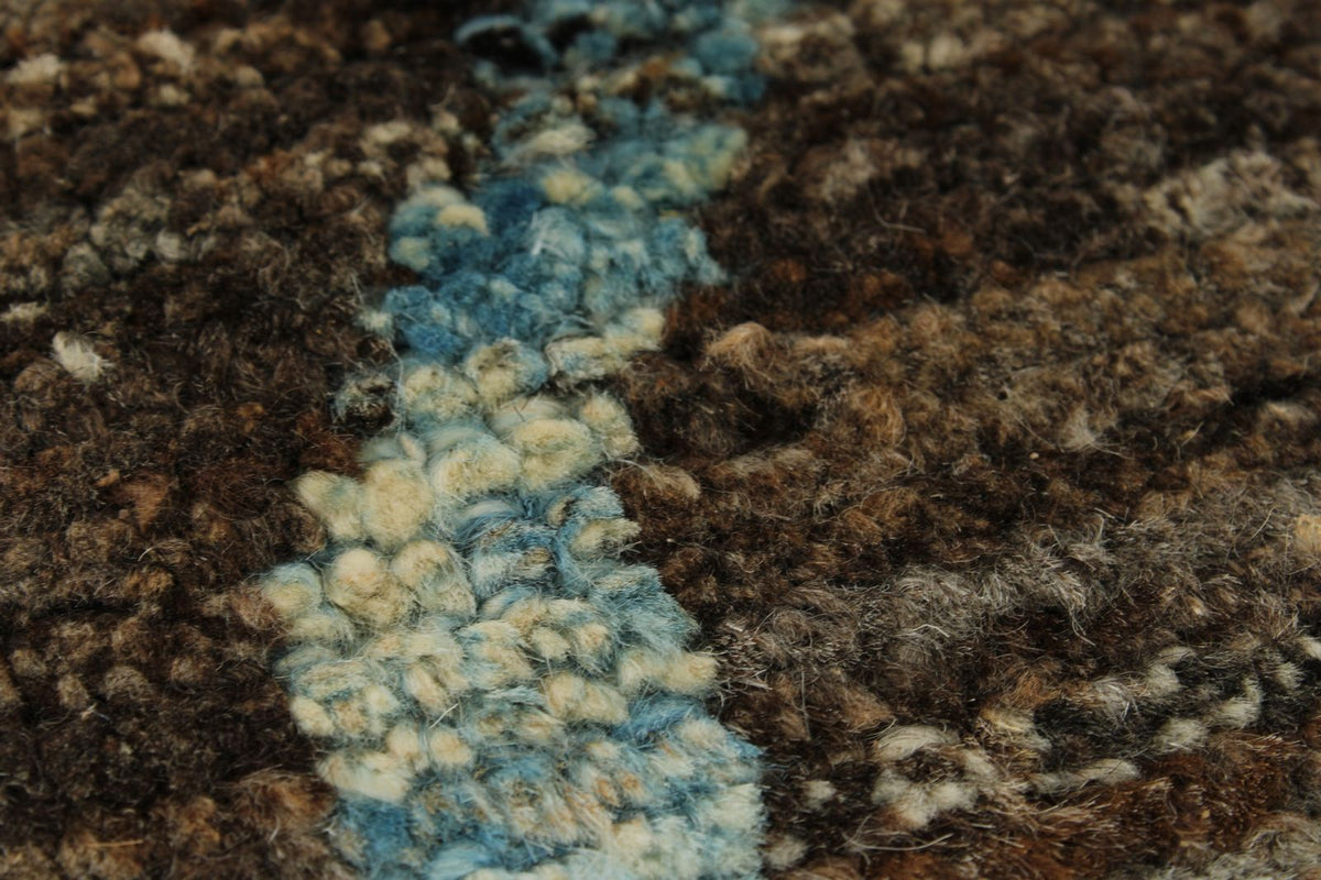 9x12 Blue and Brown Modern Contemporary Rug