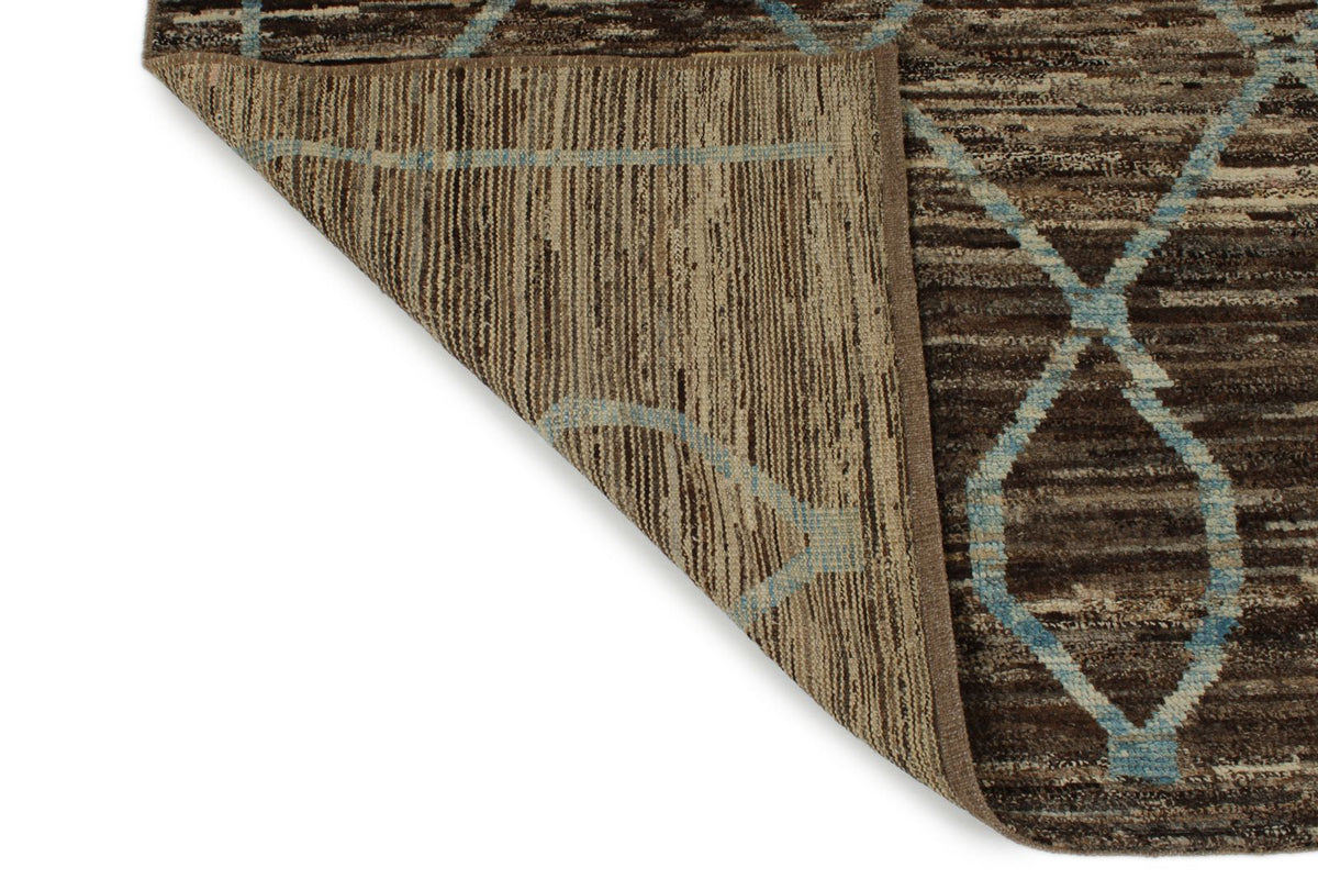 9x12 Blue and Brown Modern Contemporary Rug