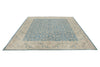 8x9 Blue and Ivory Persian Rug