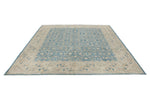 8x9 Blue and Ivory Persian Rug