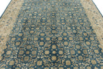 8x9 Blue and Ivory Persian Rug