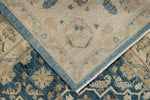 8x9 Blue and Ivory Persian Rug