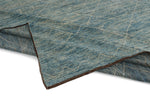 13x19 Blue and Ivory Modern Contemporary Rug