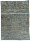 10x14 Blue and Ivory Modern Contemporary Rug