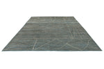 10x14 Blue and Ivory Modern Contemporary Rug
