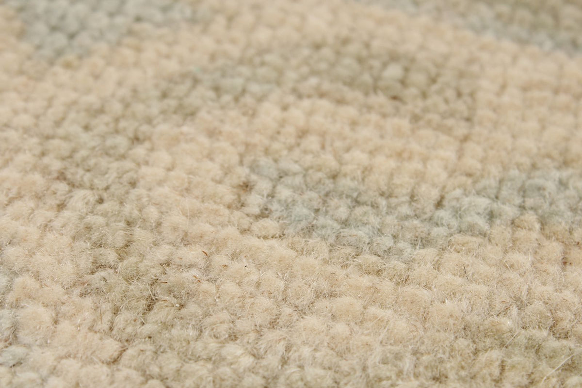 9x12 Light Blue and Ivory Turkish Tribal Rug
