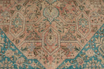 Vintage Handmade 9x12 Pink and Green Anatolian Turkish Overdyed Distressed Area Rug