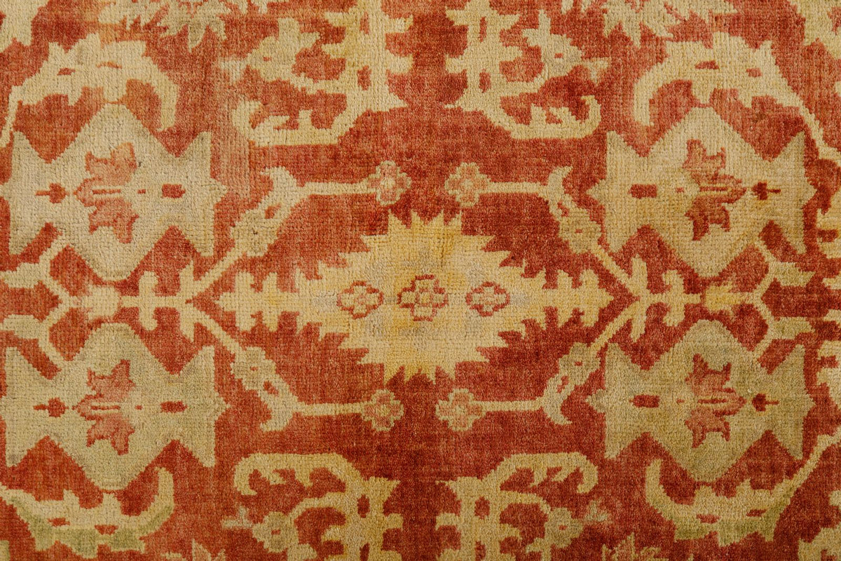 8x10 Rust and Gold Turkish Oushak Rug